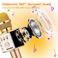 thumbnail image 2 of BONAOK Wireless Bluetooth Karaoke Microphone, 3-in-1 Portable Handheld Mic Speaker Party Machine for All Smartphones,Gifts for Kids Adults Q37 (Gold), 2 of 13