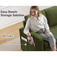 thumbnail image 5 of Vipbear 81" Sleeper Sofa Bed with Pull Out Bed, L Shaped Couch Sectional Sleeper Sofa, Pull Out Couch with Reversible Storage Chaise, Side Pockets, Chenille Green, 5 of 8