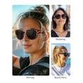 thumbnail image 2 of TINHAO Fit Over Glasses Sunglasses for Women Men Large Cat Eye Sunglasses Polarized 100% UV400 Protection, 2 of 7