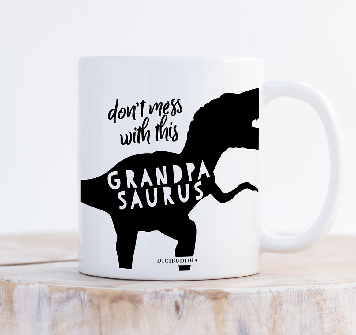 Gift Mug Birthday Dinosaur T Rex Cute Family Grandfather Grandpa PAPA Saurus 