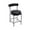 Pu-black2, variant on CIMOTA Modern Boucle Bar Stools Set of 2, Upholstered Counter Height Bar Stools with Open Back Boucle Kitchen Island Chairs Comfortable Fabric Barstools with Black Metal Legs, 26 Inch/Sherpa White