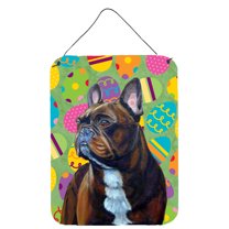 Carolines Treasures LH9430DS1216 French Bulldog Easter Eggtravaganza Wall or Door Hanging Prints 12WX16H multicolor