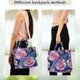 thumbnail image 4 of FORMRS Womens Corduroy Tote Bag Crossbody Shoulder Handbag with Pocket, Colorful Art Flowers, 4 of 7