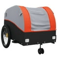 thumbnail image 4 of vidaXL Bike Trailer Black and Orange 99.2 lb Iron, 4 of 12