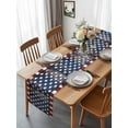 thumbnail image 3 of Burlap Table Runner 60 Inches Long, Retro Farmhouse Stars Stripes Non-Slip Kitchen Table Runners for Dining Room Everyday Use Party Table Decorations Shabby Wood Plank American Flag, 3 of 9