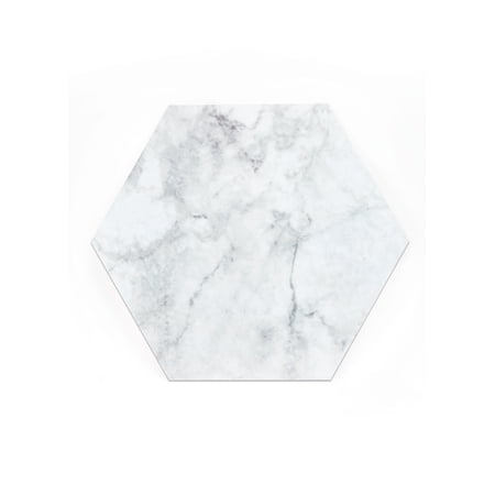 FloorPops Grey Milena Peel & Stick Hexagon Virgin Vinyl Floor Tiles