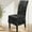 159#Black, variant on Thickened Velvet Stretch Chair Cover with Skirt, High-Elastic Universal Slipcover for High-Back Dining Chairs – Wrinkle-Free, Non-Slip Seat Protector for Home Hotel Wedding Banquet Decor