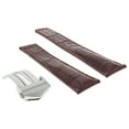 thumbnail image 2 of 20MM LEATHER STRAP BAND DEPLOYMENT CLASP FOR TAG HEUER CARRERA CV2010 BROWN, 2 of 2