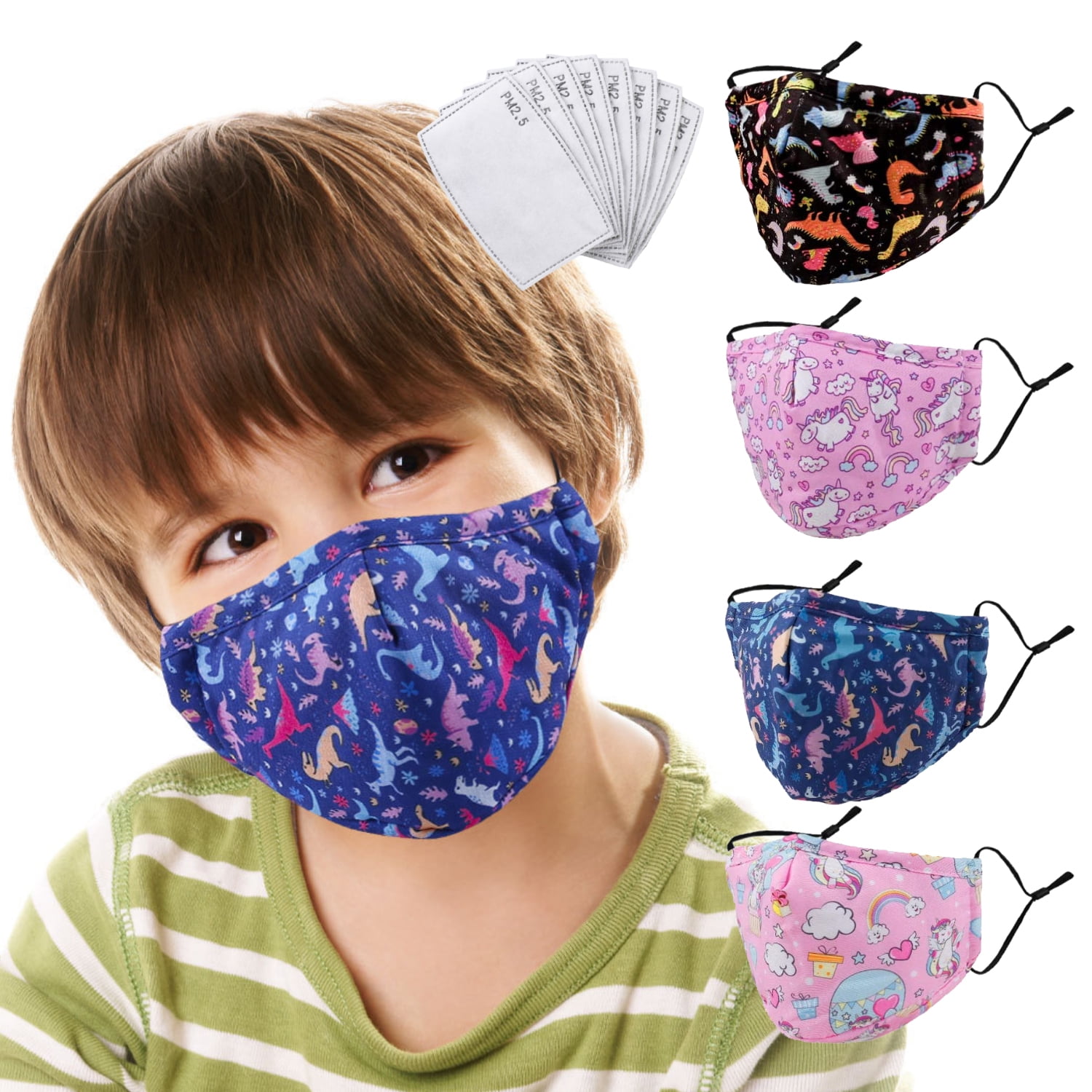 Cute Cartoon Breathable Non-woven Protective Mouth Cover TOPMU 50 Pcs Kids Disposable Face Shields,3-Ply with Elastic Earloops Waterproof,Odor Proof,Skin-friendly Durable Christmas Pengu Face Bandanas for Boys,Girls and Todders School,Outdoor,Anti-dust 