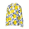 thumbnail image 2 of Kll Tropical Lemon Print Men'S Women’s Upf 50+ Sun Protection Outdoor Hoodie Jacket Long Sleeve Fishing Hiking Performance Shirt- Large, 2 of 8