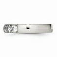 thumbnail image 3 of White Stainless Steel Ring Band Wedding Cubic Zirconia CZ, 3 of 7