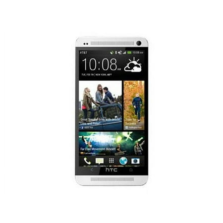 HTC One - 4G smartphone - RAM 2 GB / Internal Memory 32 GB - 4.7" - 1920 x 1080 pixels - AT&T - glacial silver