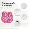 thumbnail image 4 of Rateoe Colorful Donuts 1 Printed 2 in 1 Women's Workout Shorts for Athletic Gym Running Shorts with Phone Pockets-Medium, 4 of 7