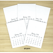 2026 Blank Mini Calendar (S Lot of 25) 3.5" x 5" DECORATE, STAMP, PERSONALIZE