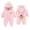 Pink, variant on Newborn Warm Hoodie Romper Puffer Jacket Winter Clothes Cute Jumpsuit Romper Infant Hooded Fleece Coat Jacket Outwear Baby Girls Boys Snowsuit