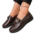 thumbnail image 5 of Office Shoes, Office Womens Orthopedic Shoes, Loafers for Women Business Casual Shoes Comfortable Lightweight Penny Loafers Slip On Work Shoes Comfort Walking Flats, Brown 7.5, 5 of 8