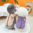 thumbnail image 4 of Ropa de peluche para perros, otoño e invierno, linda ropa de moda para mascotas, ropa para perros Bomei, chaleco cálido de terciopelo con forma de oso solar, 4 of 6