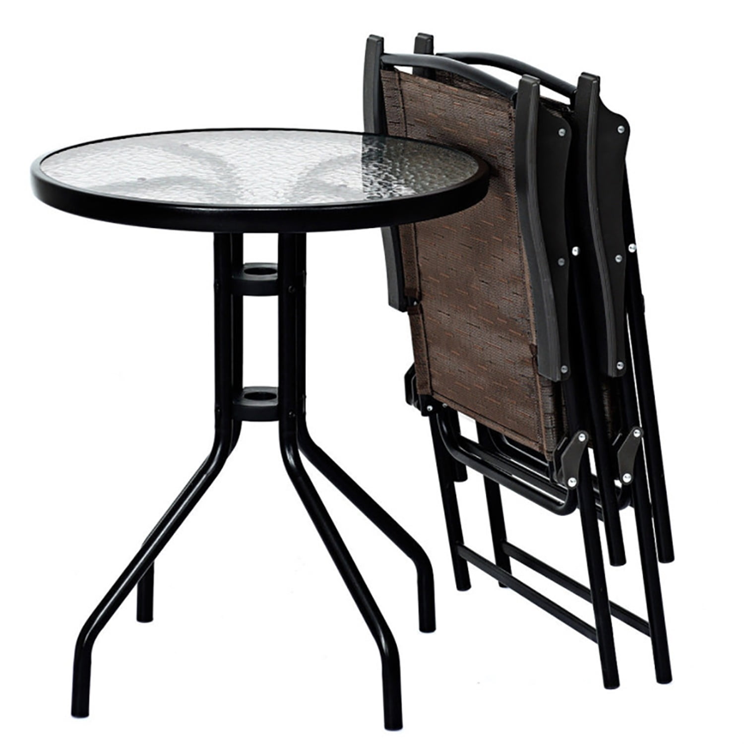 Aimee Lii 3 Pieces Patio Folding Bistro Set for Balcony or Outdoor Space, Wicker Patio Furniture Aimee Lii 3 Pieces Patio Folding Bistro Set for Balcony or Outdoor Space, Wicker Patio Furniture