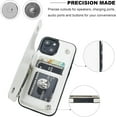 thumbnail image 7 of REQO Compatible with iPhone 15 Wallet Case with Card Holder, PU Leather Kickstand Card Slots Case, Double Magnetic Clasp and Durable Shockproof Cover 6.1 Inch (White), 7 of 7