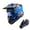 Youth Bundle A Blue, variant on 1Storm Youth Kids Motocross Helmet BMX MX Bike Helmet Teenager Racing Style Youth_HF801; Matt Black + Goggles + Skeleton Glove Bundle