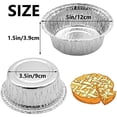 thumbnail image 2 of 5 Inch Disposable Round Foil Pie Pan,Aluminum Foil Baking Pie Tins,Oven Safe Cake Pan for Baking,Cooking,Storage or Reheating, 2 of 7