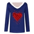thumbnail image 5 of Inverlee Valentine's Day Shirts Women Plus Size Love Heart Print Tees Work Long Sleeve Blouse V Neck Holiday T-shirt Tops Valentines Day Gifts for Teen Girls, 5 of 5
