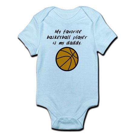CafePress - My Favorite Basketball Player Is My Daddy Body Sui - Baby Light Bodysuit