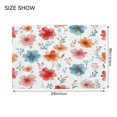 thumbnail image 2 of 2 Piece Bath Mat Set with U-Shaped Toilet Mat and Rectangle Bath Rugs Non Slip Machine Washable Bathroom Mats Pastel Watercolor Floral Pattern, 2 of 7