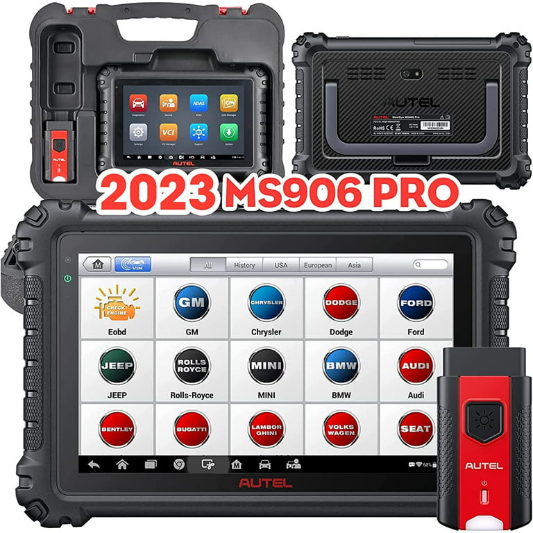 Autel Scanner MaxiSYS MS906 Pro Car Diagnostic Scan Tool Bi-Directional,  All-System Diagnosis ECU Coding, 36+ Service, Upgrade of