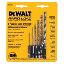 DEWALT DW2551 Drill Bit Set, 6-Piece, Black Oxide