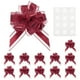 thumbnail image 1 of Uxcell 12 paquetes de grandes lazos para envolver regalos, lazo reutilizable de color rojo oscuro, 1 of 6