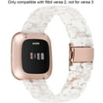 thumbnail image 4 of Wearlizer Resin and Stainless Steel Compatible with Fitbit Versa/Versa 2 /Versa Lite/Versa SE Bands Women Men, Lightweight Replacement Compatible for Fitbit Versa, 4 of 6