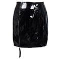 thumbnail image 4 of Wdgfv Women Neon Leather Bodycon Mini Skirt Skirts Shiny Liquid Metallic Wet Look Latex Skirt, 4 of 6