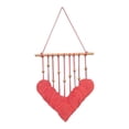 thumbnail image 1 of Tapiz tejido de hojas, borlas de hojas, macramé bohemio, arte de pared colgante, decoración rosa, decoración de pared para dormitorio de boda, sala de, 1 of 8