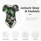 thumbnail image 4 of Balery Lilies Flowers Body de cuello redondo de manga corta para mujer Tops de manga corta Tops básicos-XX-Large, 4 of 7