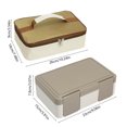 thumbnail image 3 of Lonchera de Cuatro Compartimentos con Bolsa Aislante – Impermeable, Espaciosa de 1450ML, Mantiene la Comida Fresca y Caliente, Incluye Cubiertos, Portátil para el Trabajo o la Escuela (Juego de 2), 3 of 6