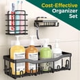 thumbnail image 5 of UU&T Shower Caddy, 5 Pack Shampoo Shelf, Stainless Steel Adhesive Bathroom Shower Shelves for Inside Shower, Waterproof, No Drilling, 5 of 9