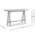 thumbnail image 3 of Hawthorne 60" Solid Reclaimed Elm Trestle Console Table Heritage Light Natural Brown, 3 of 9
