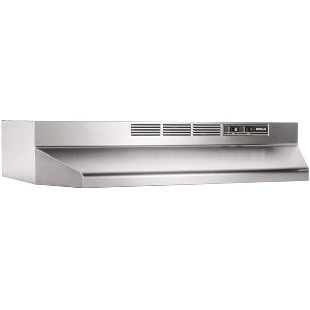 Broan 413004 Stainless Steel Ductless Range Hood Insert with Light