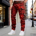 thumbnail image 2 of CONZONE Mens Baggy Cargo Pants Casual Graphic Elastic Waist Cargo Pants for Men Lightweight Relaxed Fit Streetwear Workout Trousers With Pockets, 2 of 5