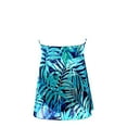 thumbnail image 5 of MIASHUI Women's Strapless Bandeau Tankini Top with Mesh Overlay Stylish Swimwear Bathing Suit Set Blue,S, 5 of 5