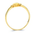 thumbnail image 2 of Wellingsale Ladies Solid 14k Yellow Gold Polished Heart Right Hand Fashion Ring - Size 5, 2 of 5