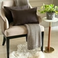 thumbnail image 2 of Dark Brown Decorative Lumbar Pillow Cover 12"x18" | Pack of 2 Modern Velvet Oblong Cushion Cover Solid | Plain Solid Pillowcases for Bed, Couch & Sofa, Modern Home Décor - Dark Brown Velvet Dream, 2 of 9