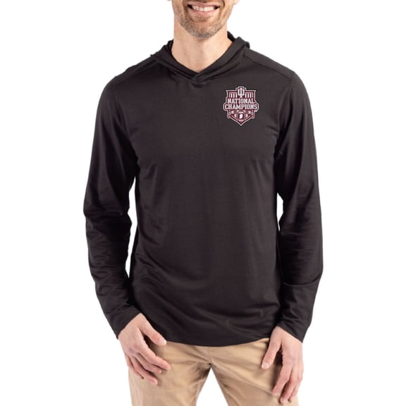 Men's Cutter & Buck Black Indiana Hoosiers College Football Playoff 2025 National Champions Coastline Epic Comfort