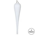 thumbnail image 3 of Vickerman 11" White Matte Glitter Drop Christmas Ornament, Set of 3, 3 of 3
