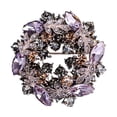 thumbnail image 1 of Flor Diamante de imitación cristal vestido de novia broche PIN ropa sombrero Púrpura Jinwen Alfileres de broche de diamantes de imitación, 1 of 3