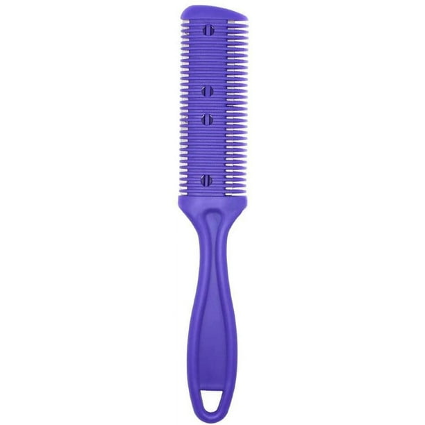 Peine para cortar el cabello, tijeras de corte de cabello de doble cara, peine para cortar el cabello con hoja de acero inoxidable, herramienta de forma para cabello largo o corto (1) Sailing Electrónica