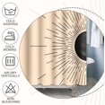 thumbnail image 3 of Beige Abstract Sun Shower Curtain Minimalism Aesthetic Boho Shower Curtains for Girls Bathroom Decorations Durable Fabric Neutral Waterproof Curtain for Bathroom with Hooks 72x84 Inches, 3 of 6