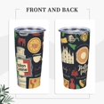 thumbnail image 3 of Italian Cuisine Pasta Wine Pizza Retro Stainless Steel Tumbler with Lid and Straw 20oz Vacuum Insulated Travel Mug for Hot & Cold Drinks Coffee Wine Water Cup, 3 of 7