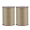 thumbnail image 1 of Unique Bargains 2 Pack Thin Waxed Thread 137 Yards 0.55mm Polyester String Cord for Machine Sewing Hand Quilting Weaving, Khaki, 1 of 5